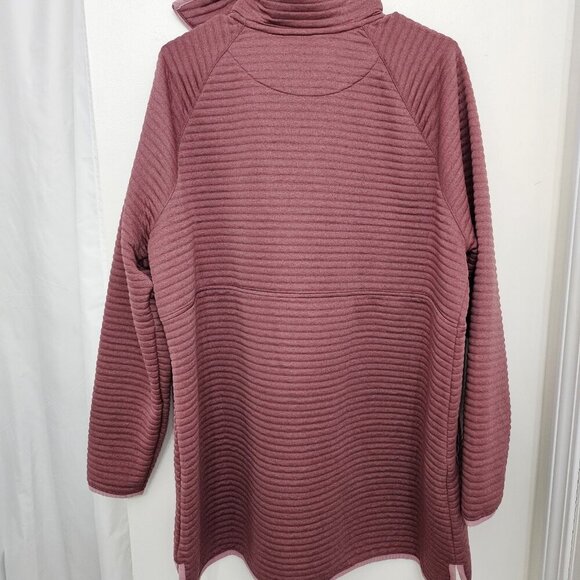 LL BEAN Women’s L Airlight Knit Asymmetrical Quarter-Zip Tunic Pullover XL - Picture 7 of 12